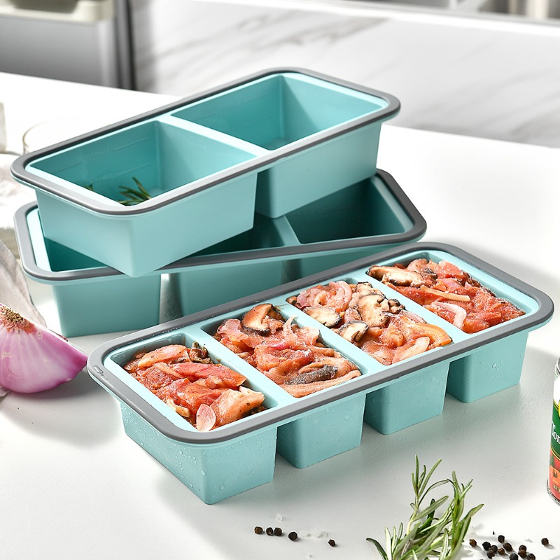 Meal Prep Chia Pudding - Büyük Buz Küpü Dondurucu Kalıpları -