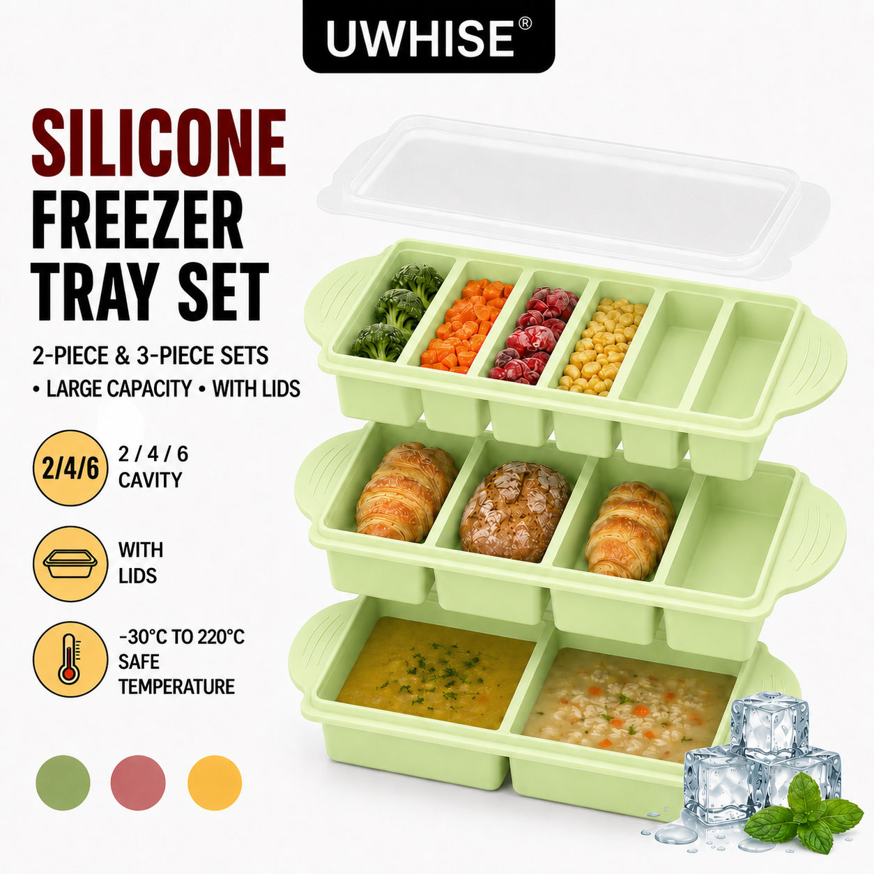 Uwhise 2/3'lü Paket Silikon Do - Meal Prep Chia Pudding incelemesi ve fiyatı