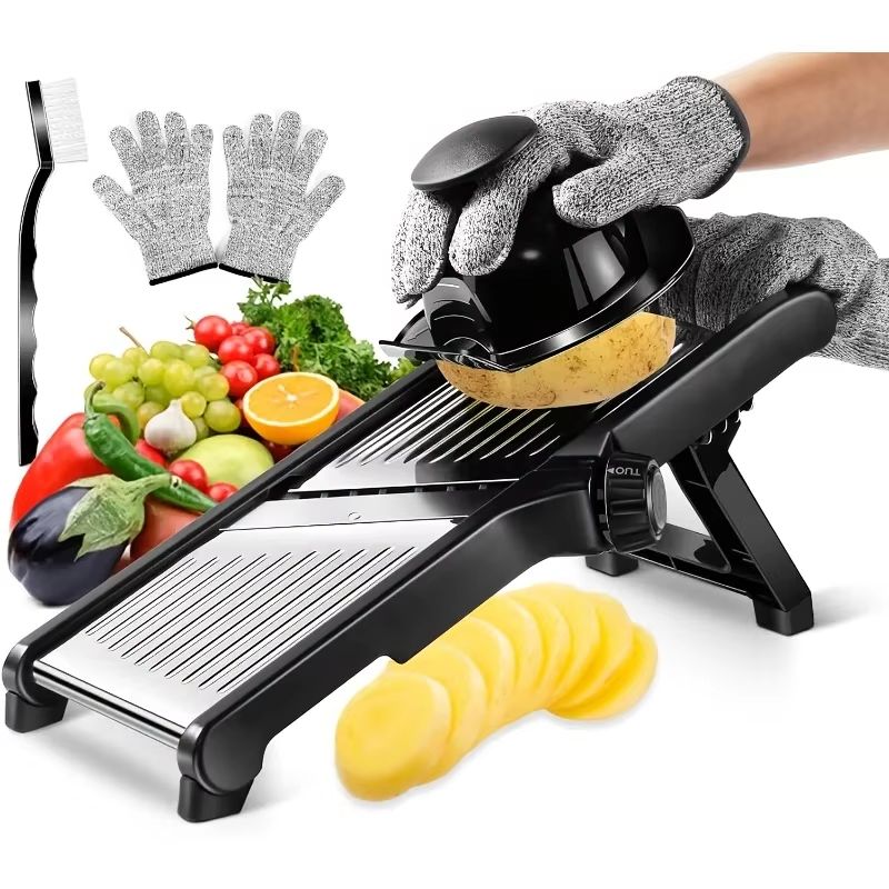5 Bıçaklı ve Tutuculu Paslanma - Mandoline Slicer Guard incelemesi ve fiyatı