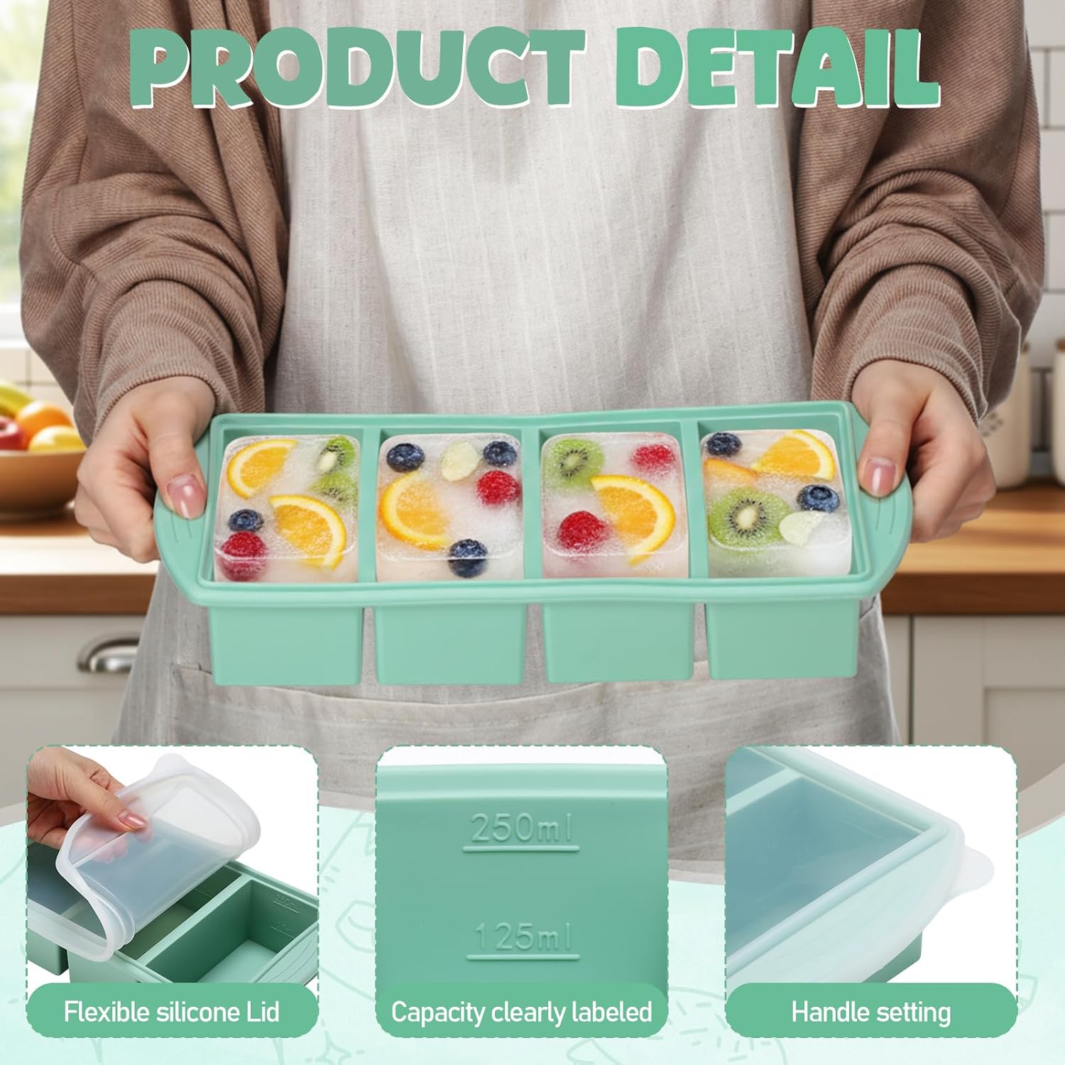 Kapaklı Silikon Dondurucu Teps - Meal Prep Chia Pudding incelemesi ve fiyatı